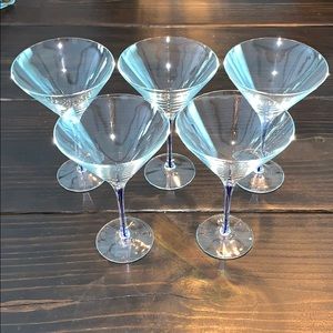 Luminescence Hand Blown Romanian Martini Glasses
